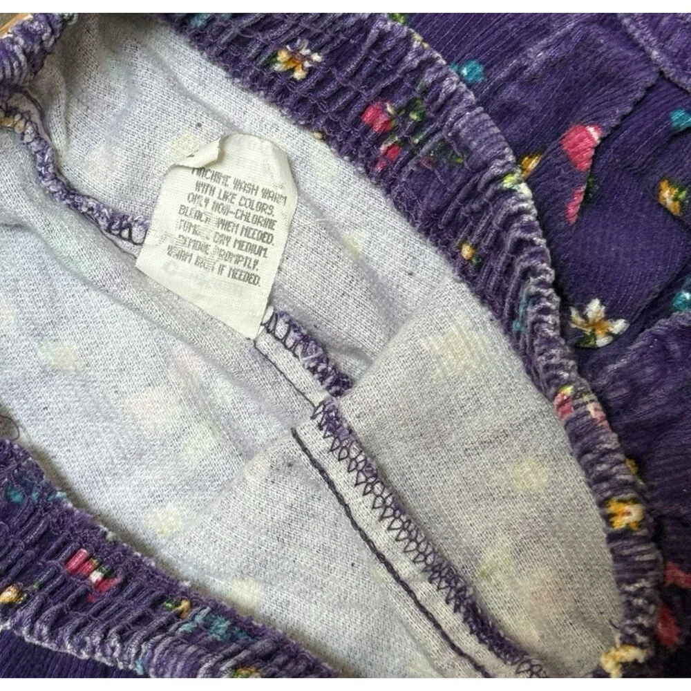 Vintage Oshkosh BGosh Girl's 5 Corduroy Fruit Pants Strawberries Blueberries USA